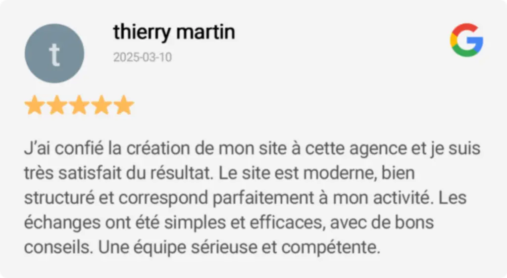 Avis clients Agence Web Yonne